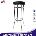 hot sale modern high quality metal iron plating base leather bar chair